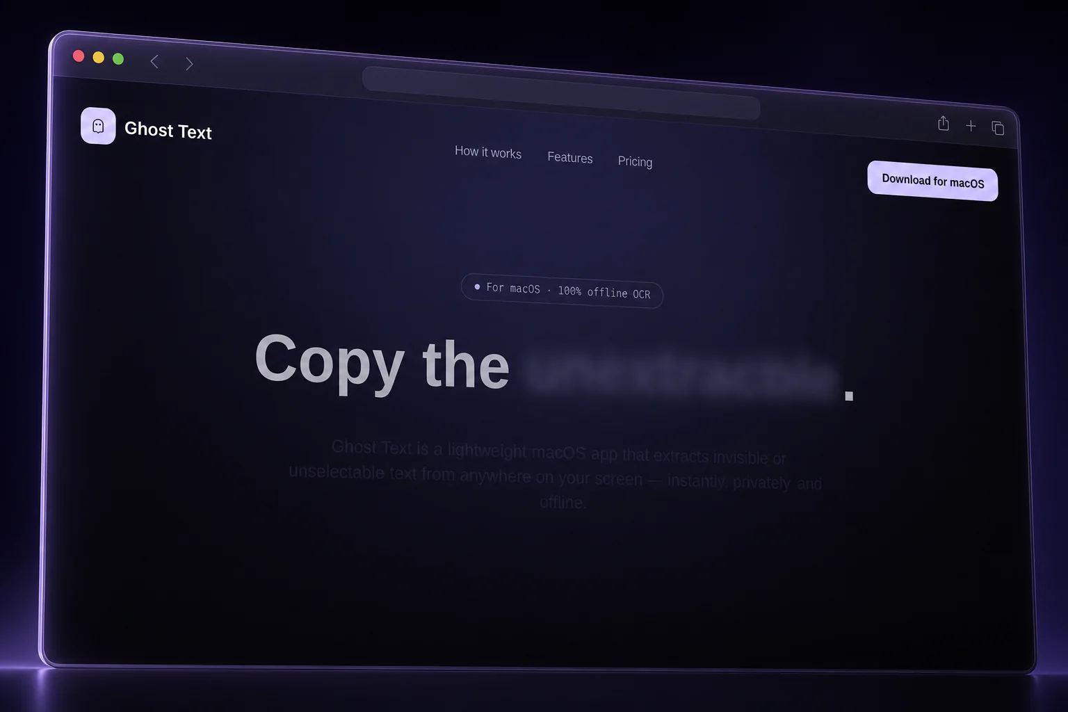 Editorial presentation of the Ghost Text website